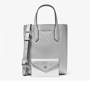 Michael Kors Silver Tote Bag Xs Crossbody